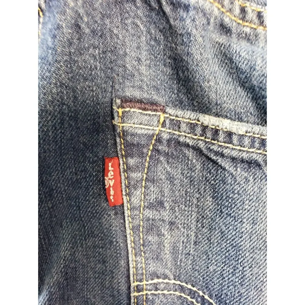 Levis 501 Jeans Size 36x34 Mens Blue Pants Stretch Mid Rise Straight Red Tab